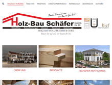 Tablet Screenshot of holz-bau-schaefer.de